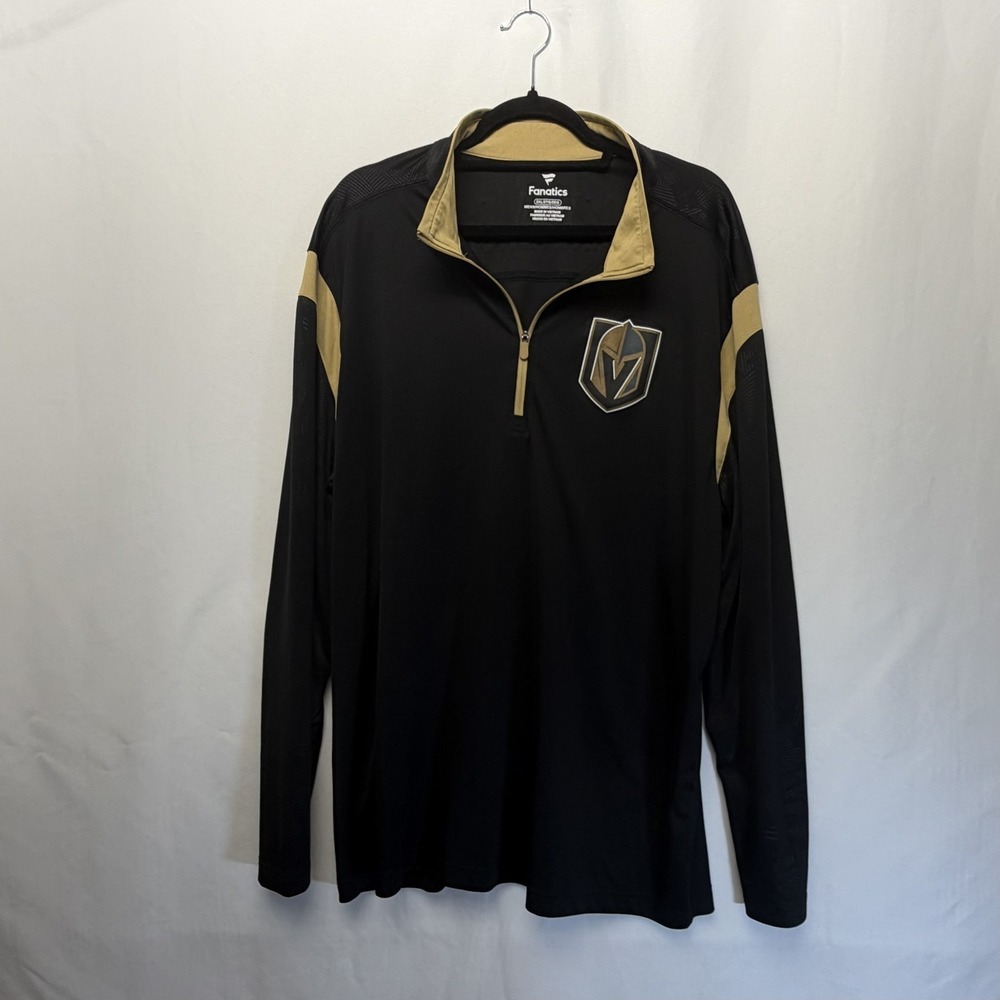Vegas Golden Knights 1/4 Zip Pullover Mens 2XL Fanatics NHL Long Sleeve